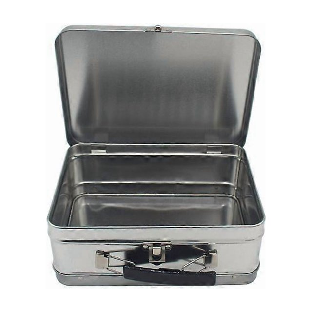 Trinket Box Jewelry Storage Case Keepsake Tinplate Storage Box with Handle
