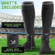 LUX Football Arm Sleeves Black Compression Performance UV Protection Moisture Wicking Medium