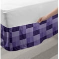 thumbnail image 2 of Abstract Bed Skirt, Plaid Print Stripe Details a Monochrome Layout, Elastic Bedskirt Dust Ruffle Wrap Around for Bedding Decor, 4 Sizes, Purple Quartz, by Ambesonne, 2 of 2