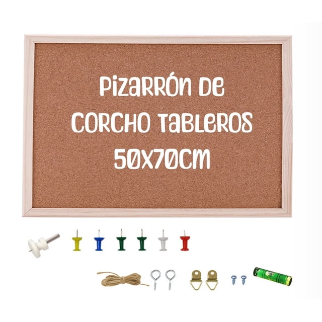 50x70cm Pizarrón De Corcho Tableros Kit Board Bulletin