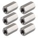 thumbnail image 1 of TOPPROS Paquete de 6 tuercas de acoplamiento hexagonales métricas de acero inoxidable 304, M8 x 1,25, paso 24 mm de longitud, 1 of 1