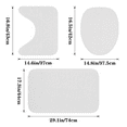 thumbnail image 4 of Valentine's Day Flannel Bathroom 3-Piece Set - Non-Slip Toilet Lid Cover + Bath Mat + U-Shaped Rug, Love Heart Gnome Pattern Decor, 4 of 4