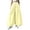 Yellow, variant on Casual Palazzo Pants, Women's Linen Wide Leg Split Skirt with Elastic Waist Drawstring, Soft Ice Silk Fabric Summer Loose Fit Comfortable Trousers for Beach Vacation 2025