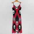 thumbnail image 5 of Skull Pattern Argyle Background Sleeveless Dress Loose Women's Dress Dresses Luxury Evening Dresses, 5 of 9