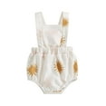 thumbnail image 1 of Coduop Baby Girl Summer Romper,Sleeveless Sun/Floral Print Bodysuit Newborn Backless Overalls, 1 of 8