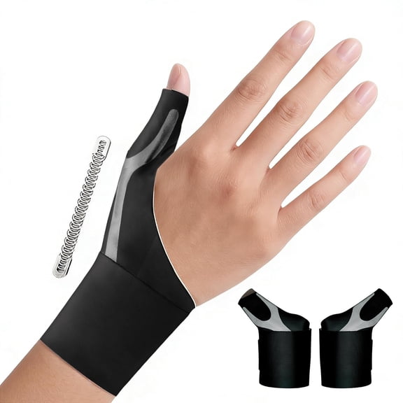 Goldeer 2 Pack Thumb Wrist Brace, Compression Stabilizer Thumb Support for Carpal Tunnel, Arthritis, Tendonitis and Pain Relief