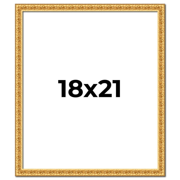 18x21 Frame Gold Real Wood Picture Frame Width 1 inches | Interior Frame Depth 0.5 inches | Edwina