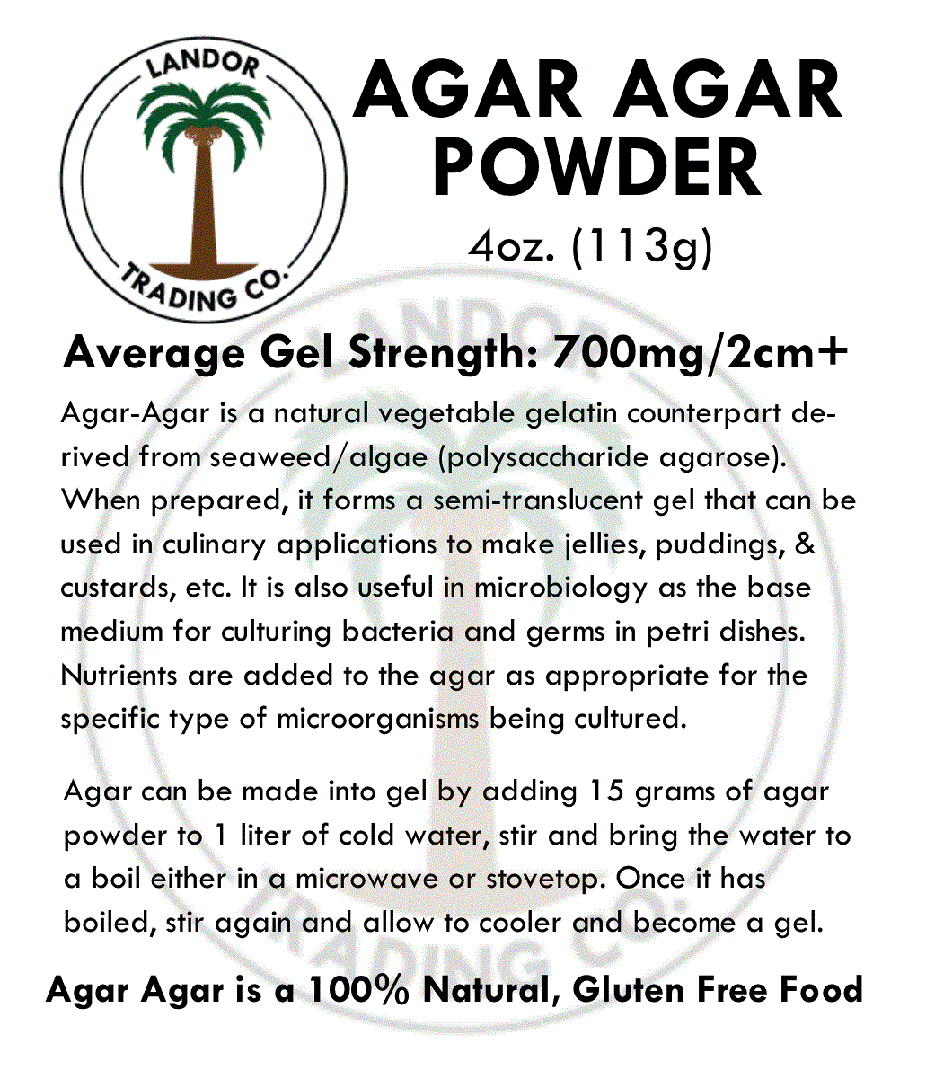 Agar Agar Powder 4 Ounces - Average Gel Strength - image 4 of 7