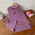 thumbnail image 5 of HBGVBA Toddler Girl's Dresses,Casual Summer Dresses,12 Months-9 Years Print Tank Crew Neck Midi Length Loose Casual Dress, 5 of 5