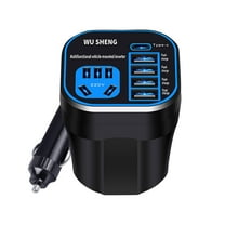 Retractable Car Charger Adapter with Starlight, 4-in-1 Fast Charging USB C Car Charger with 2 Retractable Cables, Compatible with iPhone 16/15/14/13/12/11, Galaxy and Pixel