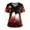 Red_016#717, variant on Homozy Pumpkin Scrub Tops Womens Halloween V Neck Short Sleeve with Pockets Halloween Costumes Lighweight Nurse Tops Scrubs Red 2XL