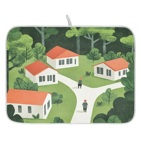 

Forest Hut Dish Drying Mat for Kitchen Quick Drying Absorbent Soft Durable 16 x 18