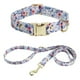 thumbnail image 1 of Collar para perro niña, lindo collar floral para perro con lazo de flor desmontable y correa a juego, 1 of 5