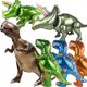 thumbnail image 2 of Globos de aluminio de pie con forma de dinosaurio jurásico gigante para inflar, suministros para fiesta de cumpleaños de dinosaurios, Tyrannosaurus Rex, Triceratops, baby shower, 2 of 5