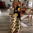 thumbnail image 1 of WILLBEST Robe de Maternité Florale Femme Été Mode Décontractée Col Bas Sans Manches Imprimé Fleuri Longue Robe Décontractée Été Col en V Sans Manches Robe Débardeur Robe de Plage Robe S, 1 of 3