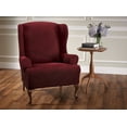 thumbnail image 3 of Stretch Sensations 1-Piece Stretch Shapely Diamond Wing Chair Slipcover, Burgundy, 3 of 8