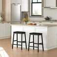 thumbnail image 3 of HOOBRO Bar Stools Set of 2 Bar Chairs PU Leather Upholstered Kitchen Bar Dining Room Black BB01MD01, 3 of 9