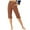 Brown, variant on Capri Pants for Women High Waisted Cropped Pants Cuffed Hem Solid Color Straight Leg Summer Linen Pants with Pockets