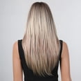 thumbnail image 5 of Long Straight Wigs for Women Long Layered Straight Wigs with Air Bangs Synthetic Wigs Natural Looking Hair Replacement, 5 of 6