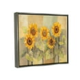 thumbnail image 3 of Stupell Industries Soft Vintage Sunflower Floral Field Yellow Green Luster Gray Framed Floating Canvas Wall Art, 16x20, by Albena Hristova, 3 of 6