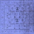thumbnail image 1 of Ahgly Company Machine Washable Indoor Square Oriental Blue Traditional Area Rugs, 5' Square, 1 of 4