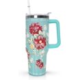 thumbnail image 1 of Gobelet 40 Oz avec Poignée et Paille Isolé Double Paroi en Acier Inoxydable Tasse de Voyage Boîte Cadeau Gobelet Réutilisable Tasse de Café de Voyage pour Bureau Tasse de Bière Isolée Portable pour Boissons Chaudes et Froides, 1 of 5