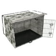 thumbnail image 6 of Skull Dog Crate Cover, Goth in Tropical Pineapples Leaves Modern Jungle, Easy to Use Pet Kennel Cover Small Dogs Puppies Kittens, 7 Sizes, Green Brown Sage Green, by Ambesonne, 6 of 6