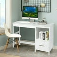 thumbnail image 6 of Yardi Yard 47.5 Inch Modern Home Computer Desk with 2 Storage Drawers-White, Computer Desk, Gaming Computer Desks for Study,Working,Writing, 6 of 13
