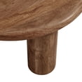 thumbnail image 6 of Coffee Sofa Side End Table, round, Walnut Brown, Wood, Living Room Lounge Cafe Lobby Hospitality Restaurant, Modern Contemporary, HB37938, 6 of 8