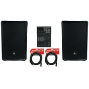 2 JBL IRX112BT 12" 1300w Powered DJ Portable PA Speakers w/ Bluetooth+Mixer w/EQ