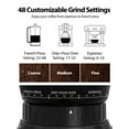 thumbnail image 3 of Aeitto Burr Coffee Grinder, Coffee Grinder for home use, Stainless Steel Coffee Grinder Electric, 48 Grind Settings, Espresso/Pour Over/French Press Coffee Maker, Black, 3 of 7