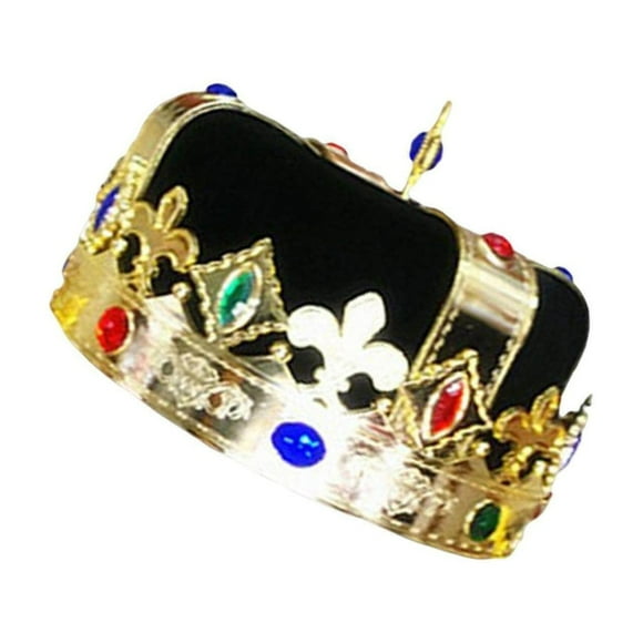 stanreset Royal King Crown Hat Theme Party Prop King Prince Crown for Prom Holiday Black