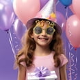 thumbnail image 2 of FESTFENDS Novel Design New Year Glasses Golden AC Photo Props 1Pcs Back to School, 2 of 8