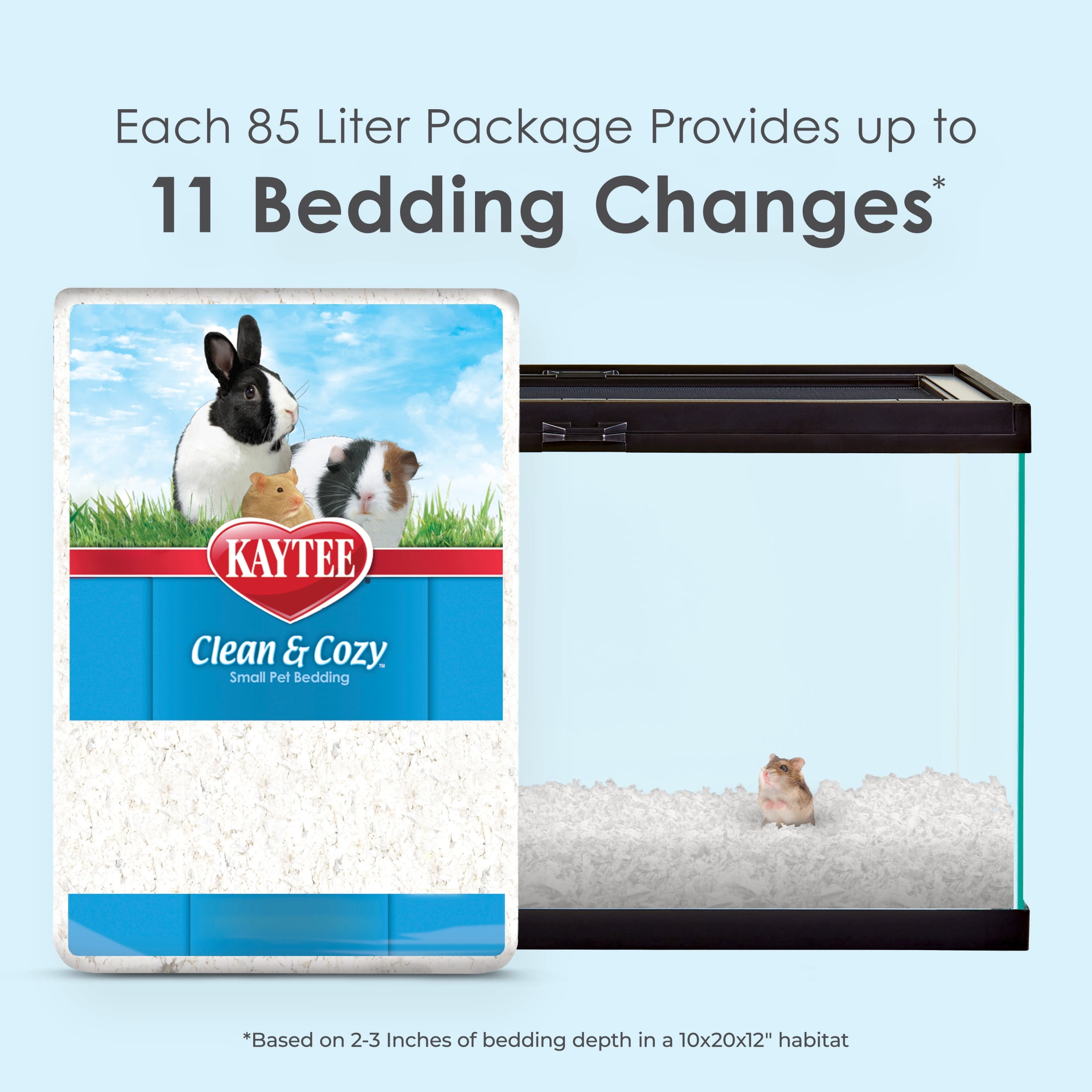 (2 pack) Kaytee Clean & Cozy White Small Animal Pet Bedding 85 Liters
