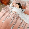thumbnail image 4 of Castle Fairy Bling Crystal 7-Piece Twin Bedding Sets for Teens Women Men,Abstract Gradient Bedding Comforter Set,Ombre Bling Glitter Breathable Sheet Sets,Luxury Bedroom Decor, 4 of 8