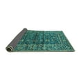 thumbnail image 2 of Ahgly Company Indoor Round Oriental Turquoise Blue Industrial Area Rugs, 7' Round, 2 of 4