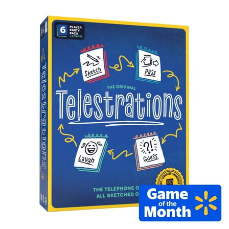 Telestrations 6 Player 2nd Edition Board Game, Award Winning Hilarious and Unpredictable Must Have Party Game With a New Look, Sketch What Your Read Then Guess What You Saw, 4-6 Players, Ages 10 