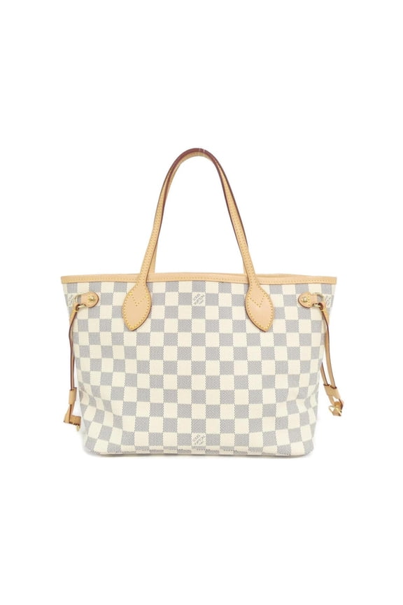 Pre-Owned Louis Vuitton Damier Azur Neverfull PM N51110 Handbag