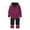 Dark Purple, variant on Kids One-piece Solid Color Boys All Weather Thermal Snowsuit Windproof Softshell Ski Overall with Detachable Hood for Outdoor Winter Adventures Size:6-7 Years