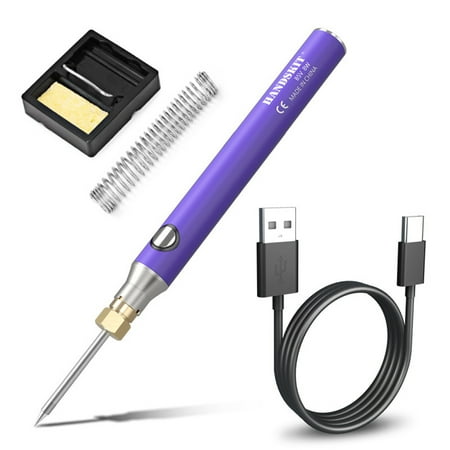 

HANDSKIT 330~400℃ 8W Handheld Portable Cordless Mini Electric Soldering Iron Temperature Adjustable Soldering Iron Household DIY Welding Tool Set