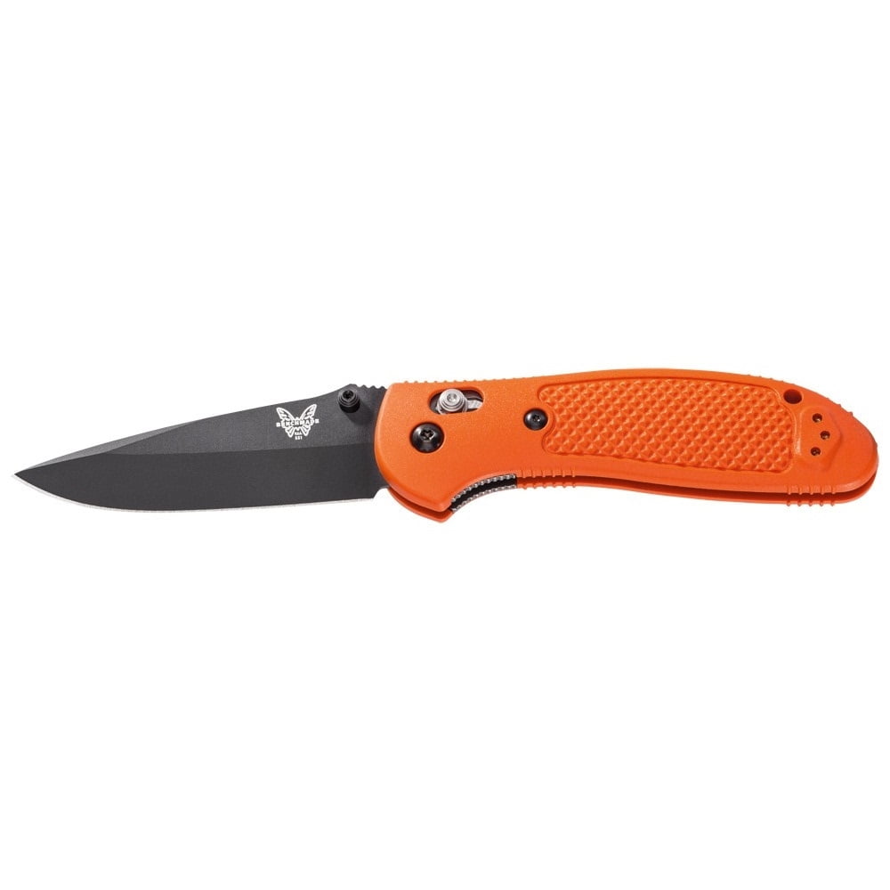 Benchmade 551 Griptilian Coated Black Blade Orange Handle (Free