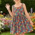 thumbnail image 2 of NAISIBABY Girls Flare Dresses, Sleeveless Cute Graphic Crewneck Summer Casual Sundress Multicolor Size 10, 2 of 6