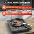 thumbnail image 2 of VBGK Portable Induction Cooktop European Plug Countertop Burner 2000W Infrared cooker, 220V for All Pans, 2 of 7