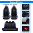 thumbnail image 3 of FANOTEK Black & Blue, PU Leather, Adjustable Covers, Front Rear Seat Covers, 5 Pieces, 3 of 14