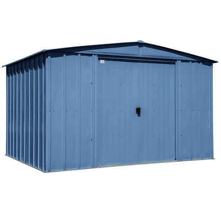 Arrow Classic Steel Storage Shed, 10x8, Blue Grey