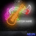 thumbnail image 4 of Handmadetneonsign Guitar Neon Sign, Guitar Name Led Sign, Guitar Music Note Room Wall Art 94770, 4 of 5