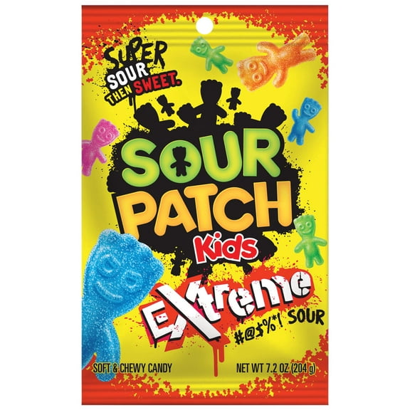 Sour Patch Kids, Extreme Soft and Chewy Candy, 7.2 Oz (Pack of 12)