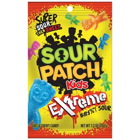 Sour Patch Kids, Extreme Soft and Chewy Candy, 7.2 Oz (Pack of 12)