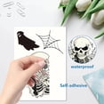 thumbnail image 3 of 8pcs Halloween PVC Waterproof Wall Stickers 297x210mm Self-Adhesive Decals for Window or Stairway Home Decoration Skeleton, 3 of 9