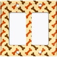 thumbnail image 6 of Metal Light Switch Plate Cover Dog Bone Treats Orange Brown Beige DOG026, 6 of 13